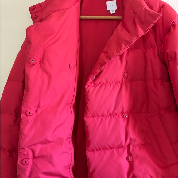 J. Jill Cherry Red Puffer Jacket - Picture 4 of 6